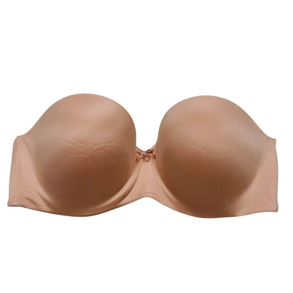 Victoria’s Secret 34D Strapless Underwire Bra Intimates Loungewear Tan